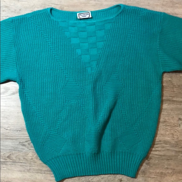 Vintage Turquoise Sweater - Picture 2 of 8